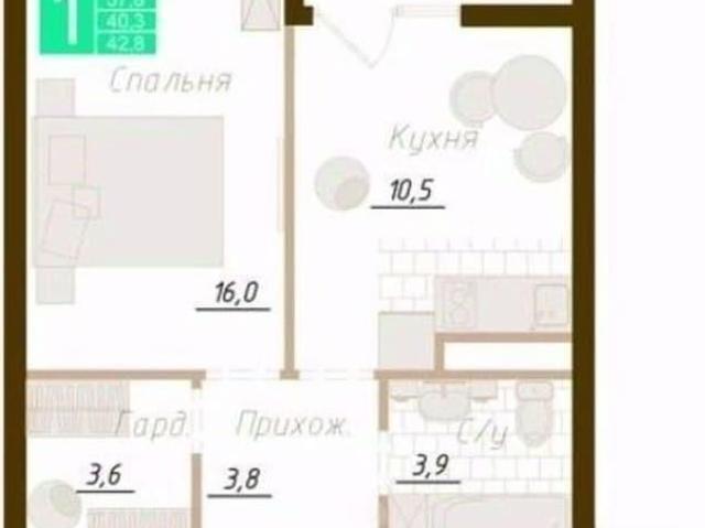 Квартира продажа в Молодежное