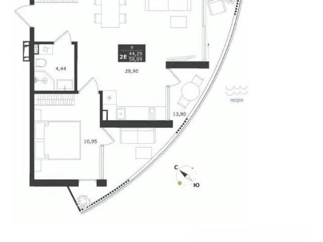 Квартира продажа в Виноградное С