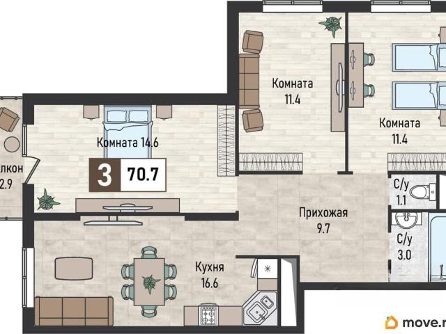 Квартира продажа в Иноземцево, Ставропольский Край