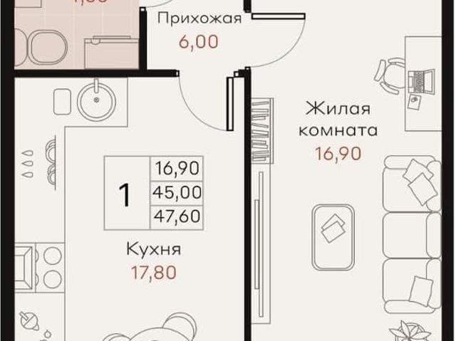 Квартира продажа в Южный, Динской район