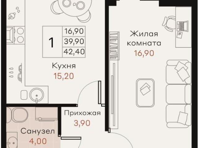 Квартира продажа в Южный, Динской район