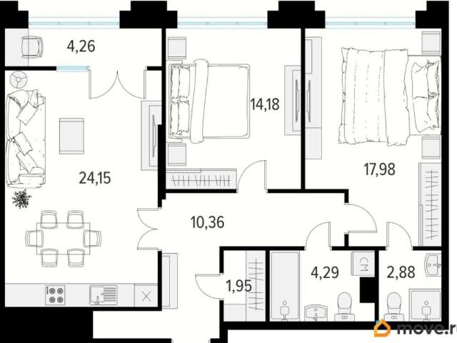 Квартира продажа в Железнодорожный район, Рязань