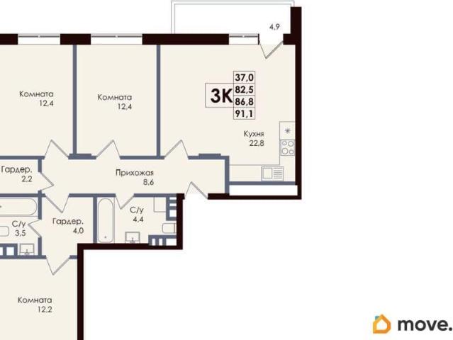 Квартира продажа в 7-й мкр, Ростов-на-Дону