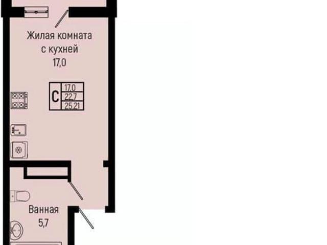 Квартира продажа в 3-й микрорайон, Ольгинка
