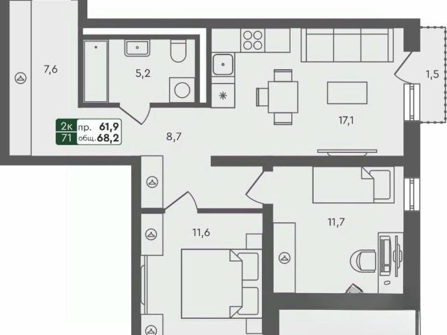 Квартира продажа в Омск, Омская область