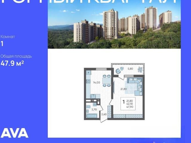Квартира продажа в Хостинский внутригородской район, Раздольное
