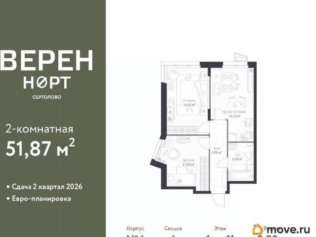 Квартира продажа в Сертолово-1, Сертолово