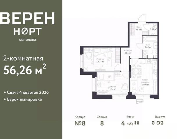 Квартира продажа в Сертолово-1, Сертолово