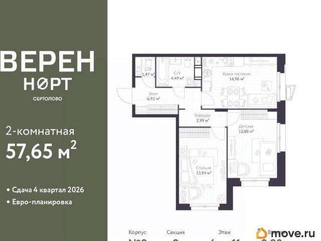 Квартира продажа в Сертолово-1, Сертолово