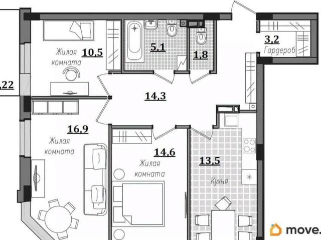 Квартира продажа в Промышленный район, Смоленская область