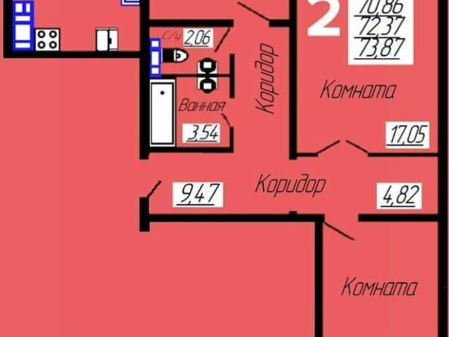 Квартира продажа в Заднепровский район, Смоленская область