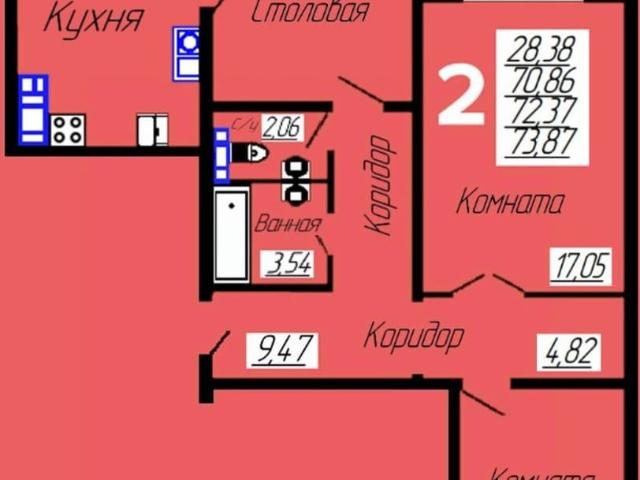 Квартира продажа в Заднепровский район, Смоленская область