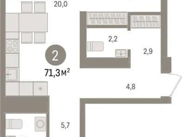 Квартира продажа в Центральный административный округ, Тюмень