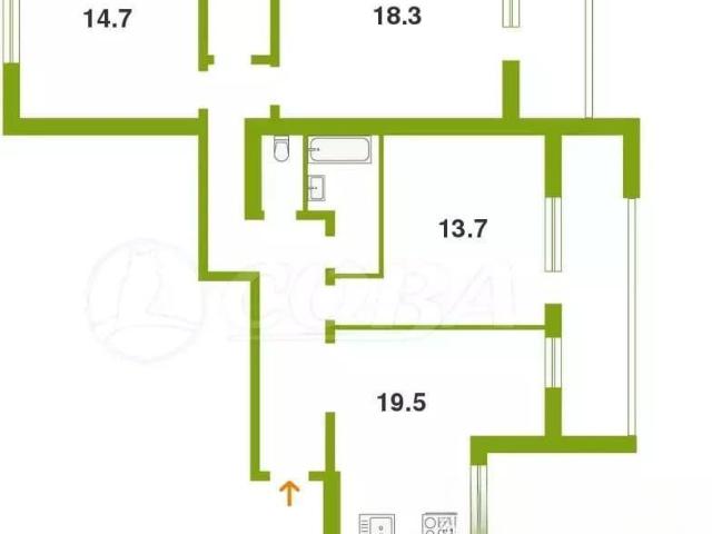Квартира продажа в Тюмень, Тюменская область