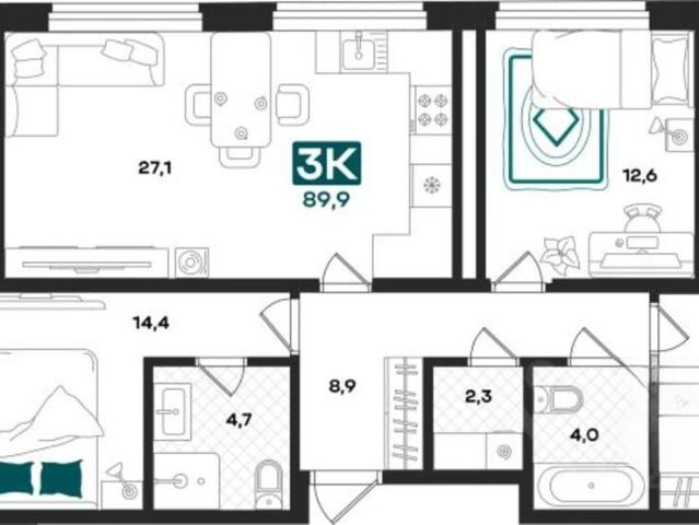 Квартира продажа в Тюмень, Тюменская область