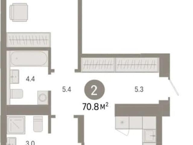 Квартира продажа в Калининский административный округ, Тюмень