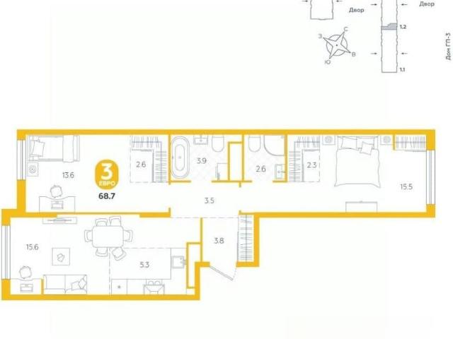 Квартира продажа в Тюмень, Тюменская область