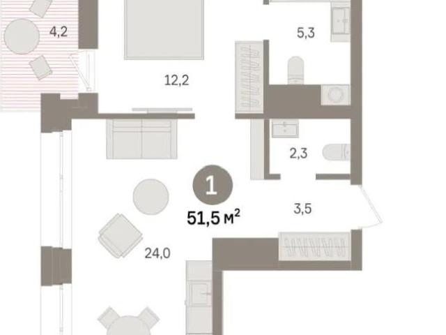 Квартира продажа в Заречный 1-й микрорайон, Тюмень
