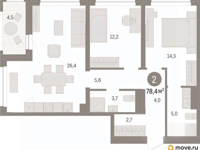 Квартира продажа в Тюмень, Тюменская область