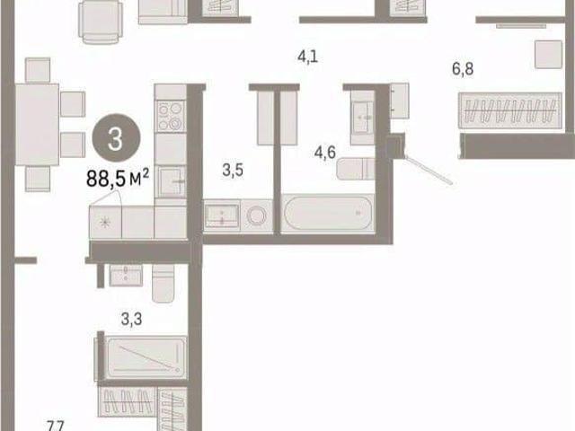 Квартира продажа в Тюмень, Тюменская область