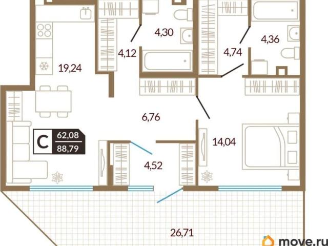 Квартира продажа в Тюмень, Тюменская область