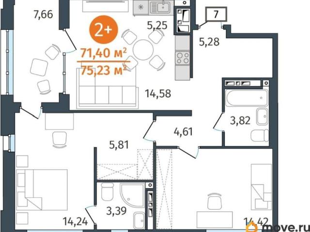 Квартира продажа в Тюмень, Тюменская область