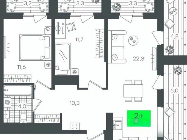 Квартира продажа в Тюмень, Тюменская область