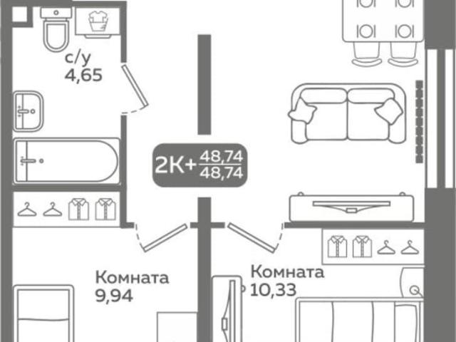 Квартира продажа в Калининский административный округ, Тюмень
