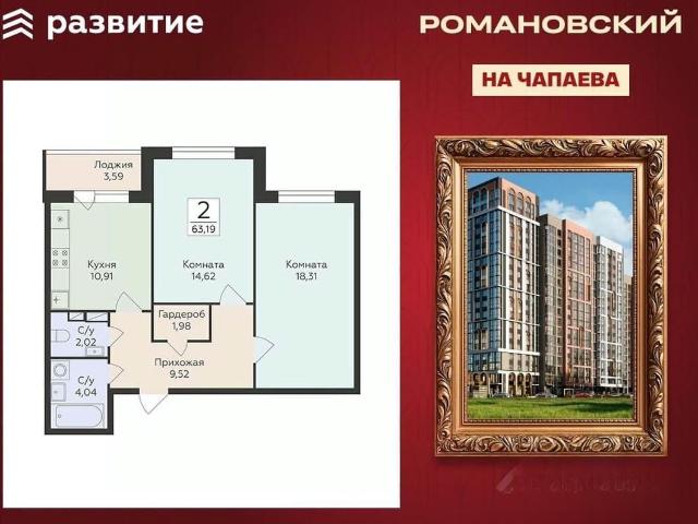 Квартира продажа в Военный городок имени М. В. Фрунзе, Воронеж