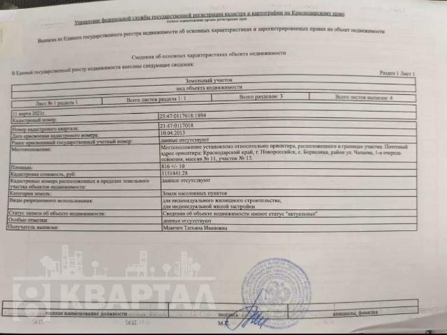 Участок продажа в Восточный район, Новороссийск
