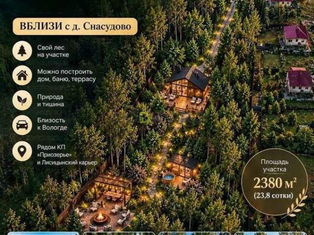 Участок продажа в Снасудово, Вологодский муниципальный округ