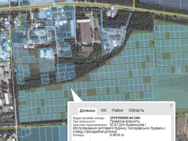 Участок аренда в Кропивницком