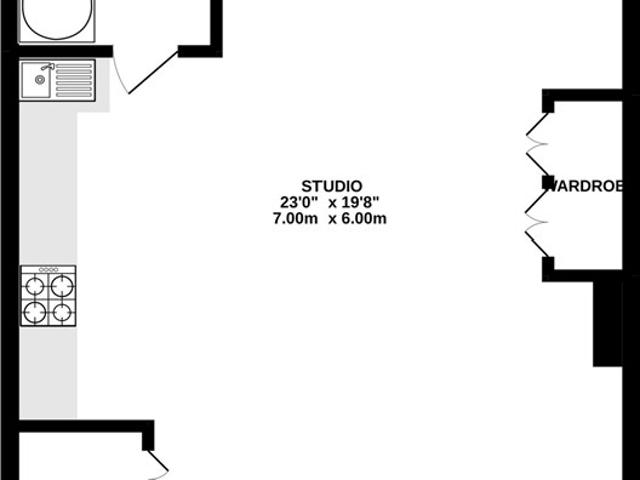 Studio for rent in Queen's Park, Cat Hill