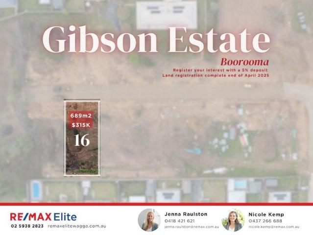 Land for sale in Boorooma