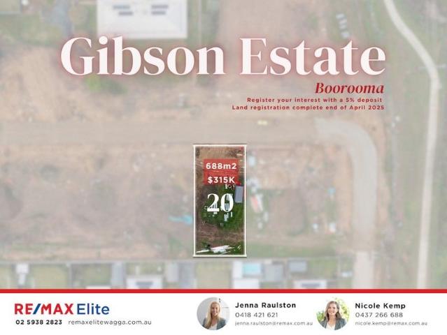 Land for sale in Boorooma