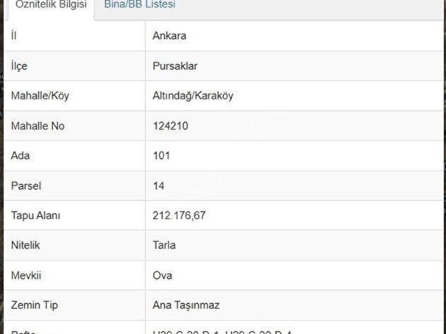 Pursaklar, Ankara içerisinde satılık Arsa