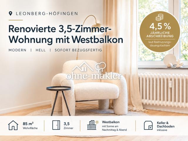 Apartment kaufen in Haldengebiet, Leonberg