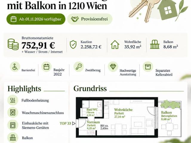 Apartment mieten in Am Park, Wien