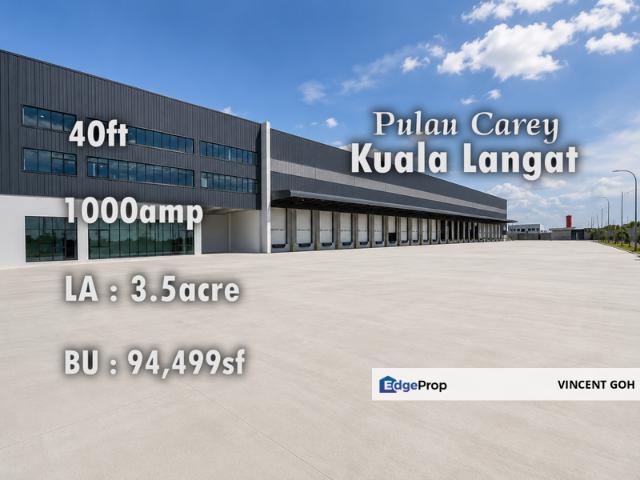 Warehouse for rent in Pulau Carey, Kuala Langat