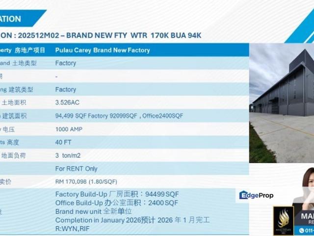 Warehouse for rent in Selangor