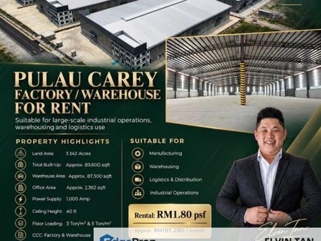 Warehouse for rent in Selangor