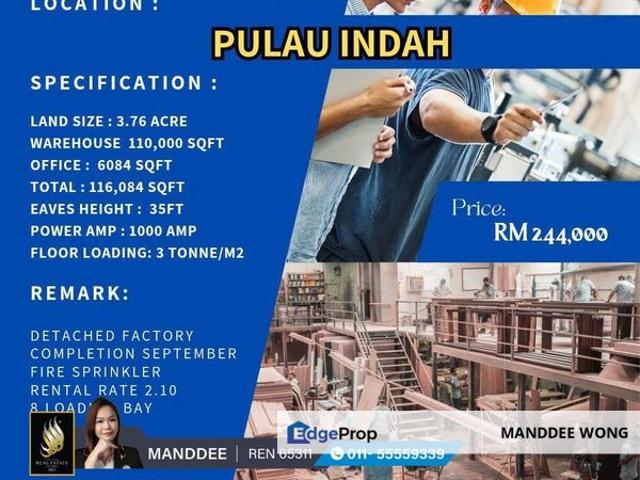 Warehouse for rent in Port Klang, Selangor