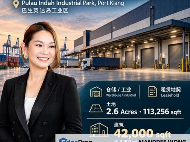 Warehouse for sale in Pelabuhan Klang, Bandaraya Klang