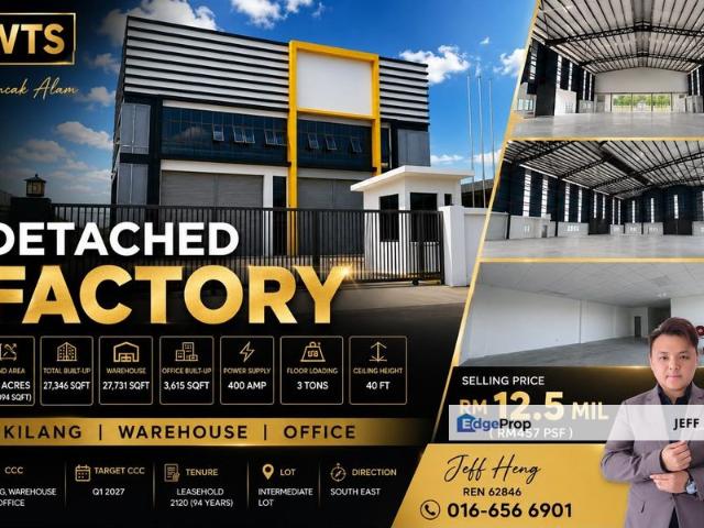 Warehouse for sale in Selangor