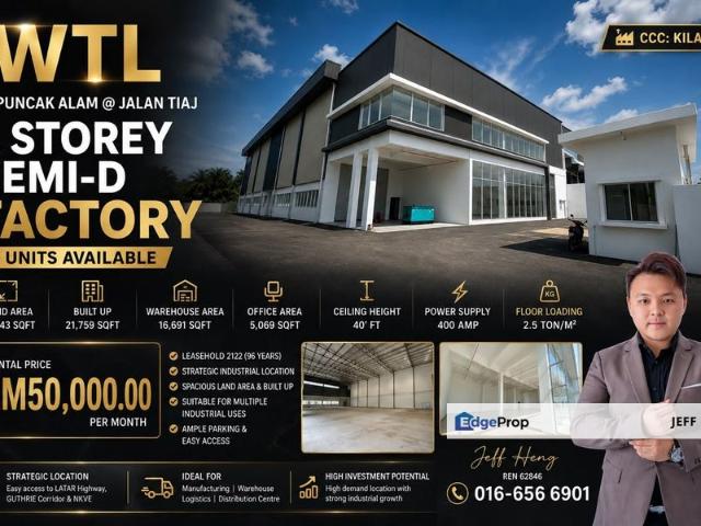 Warehouse for rent in Selangor