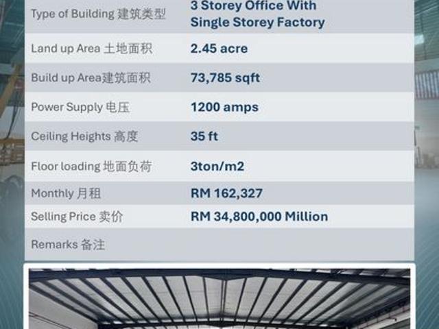 Warehouse for rent in Selangor