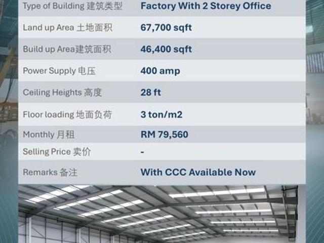 Warehouse for rent in Selangor