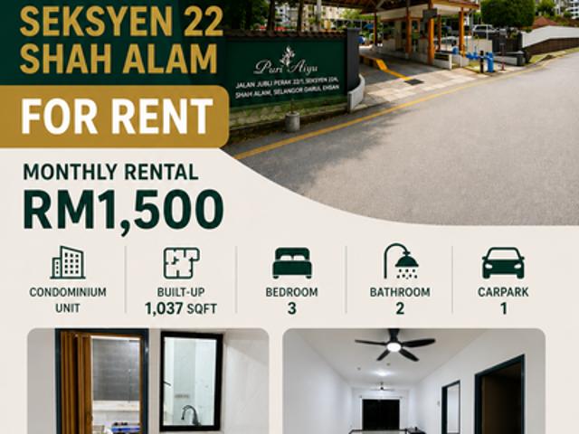 Condominium for rent in Petaling, Alam Impian