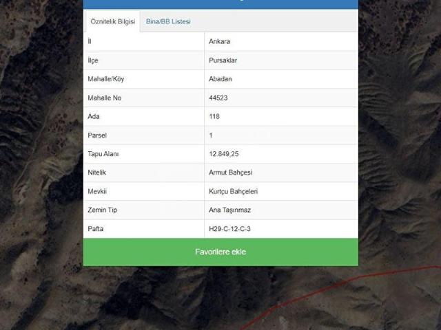 Pursaklar, Ankara içerisinde satılık Arsa