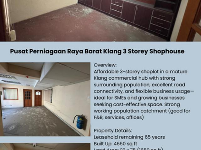 Shop for sale in Port Klang, Selangor